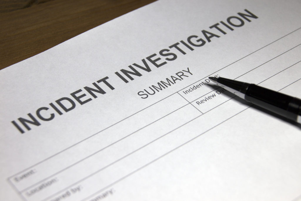 Incident report investigation