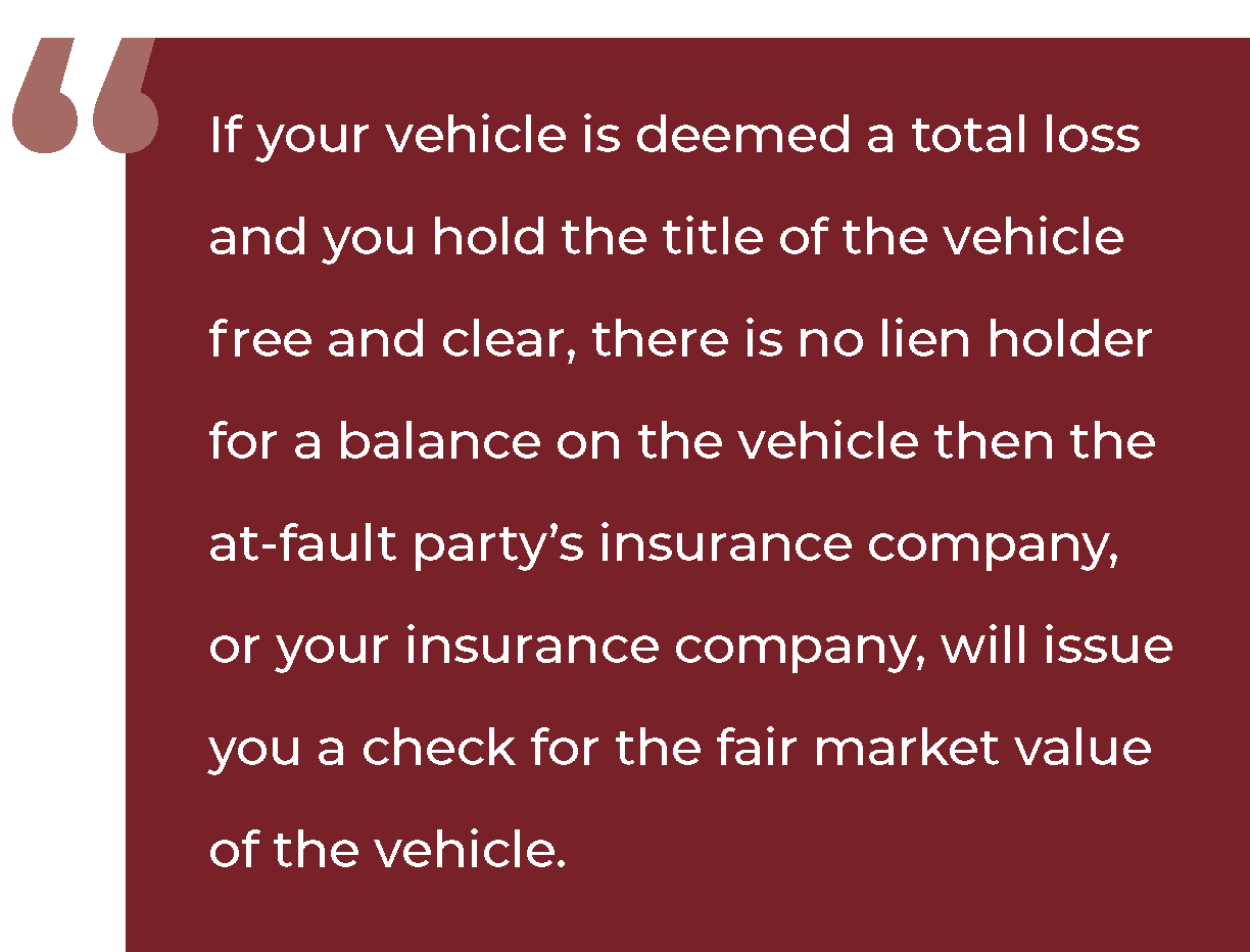 Quote about a total loss vehicle 