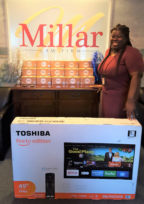 The Millar Law Firm TV Raffle Winner
