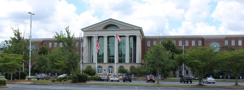 Front of the Clayton County Courthouse