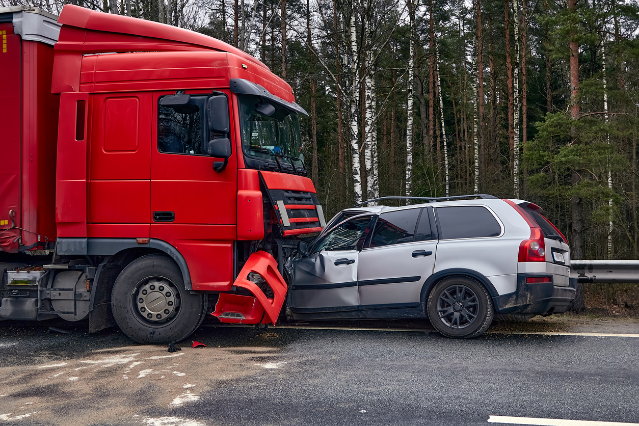 head on collision with truck