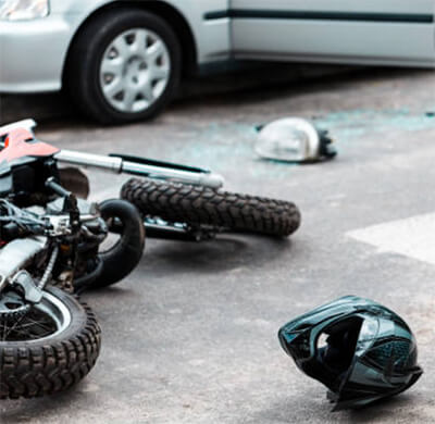 motorcycle on the ground