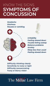 symptoms of a concussion
