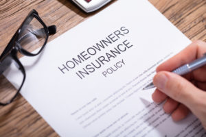 A copy of a homeowners insurance policy