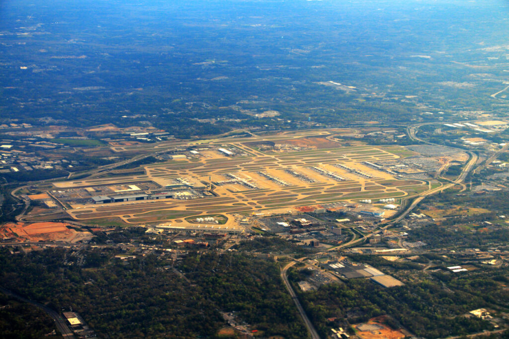 Aerial view of the Atlanta Airport