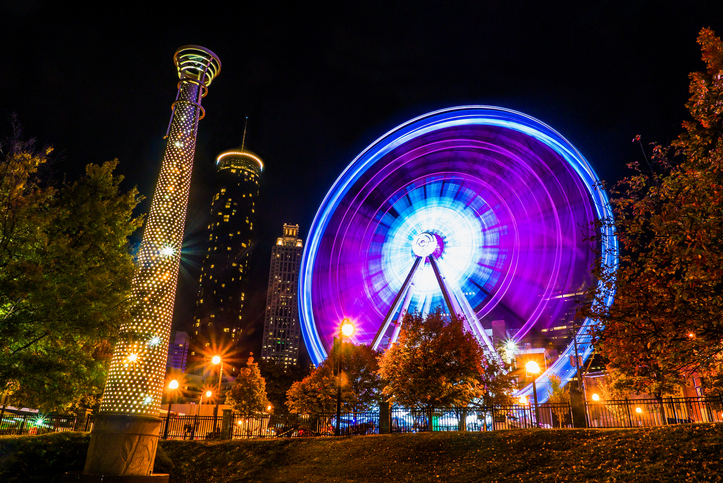 Atlanta downtown Ferris Wheel