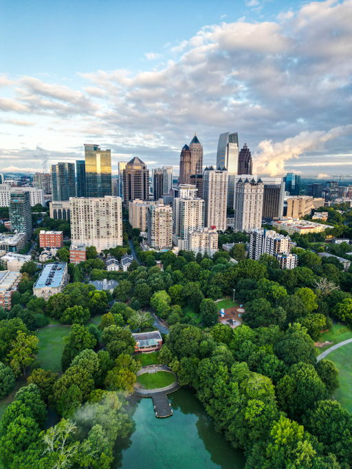 View of Atlanta from a helicopter